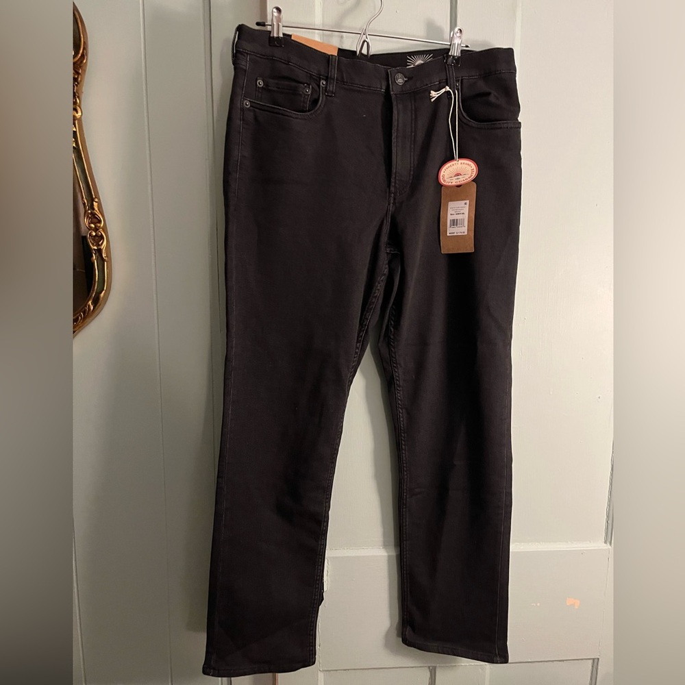 Men’s Faherty Stretch Terry Denim Pants size 35Wx30L Tailored fit.
